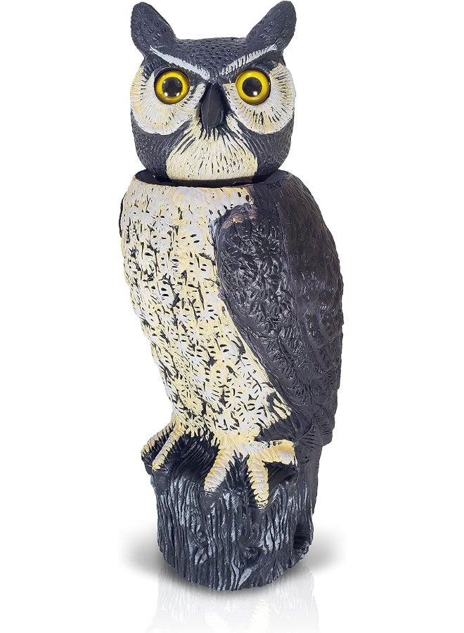 Dalen GARDENEER Dalen SOL-R Action Large Solar Fake Owl Decoy to Scare Birds Away - 18" Tall - 360Âº Rotating Head - Image 5