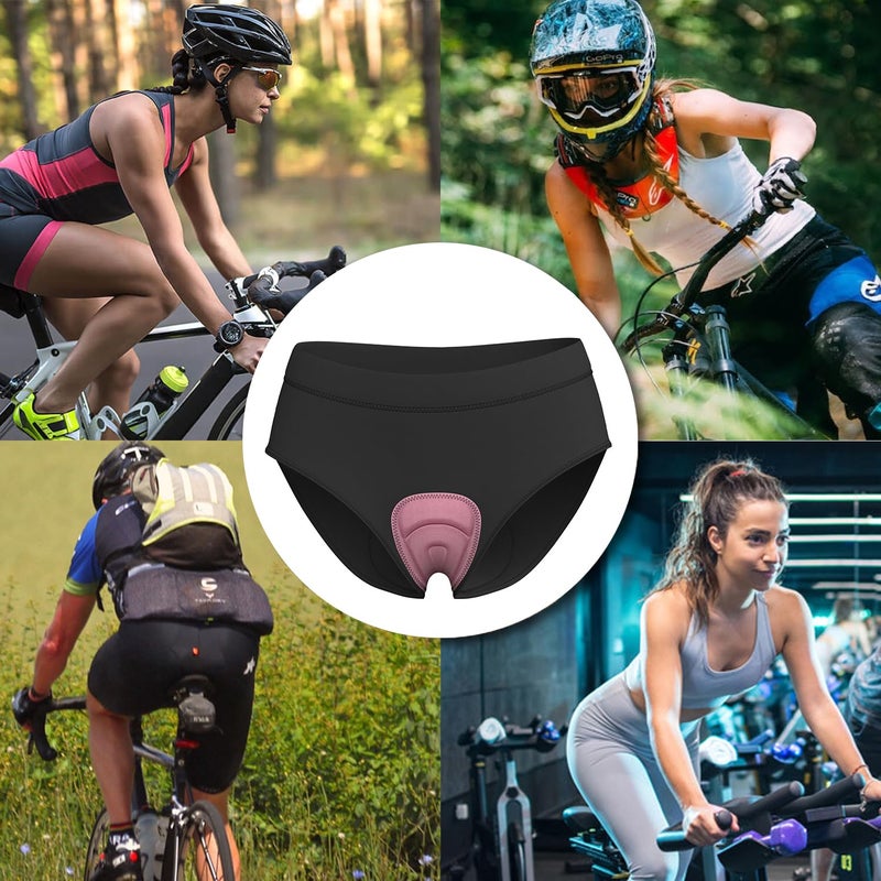 MeiXiu Women's Cycling Underwear 4D Padded Bike Shorts Lightweight Biking Bicycle Briefs with Padding Shock Absorbing Comfortable Black - Image 5