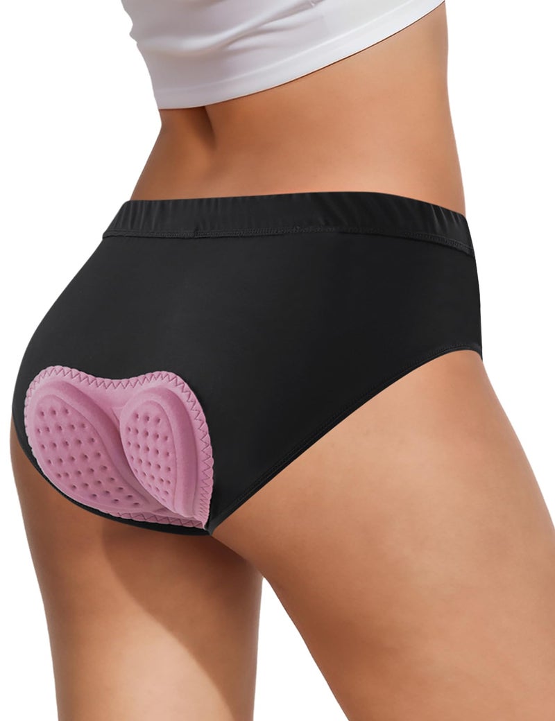 MeiXiu Women's Cycling Underwear 4D Padded Bike Shorts Lightweight Biking Bicycle Briefs with Padding Shock Absorbing Comfortable Black - Image 1