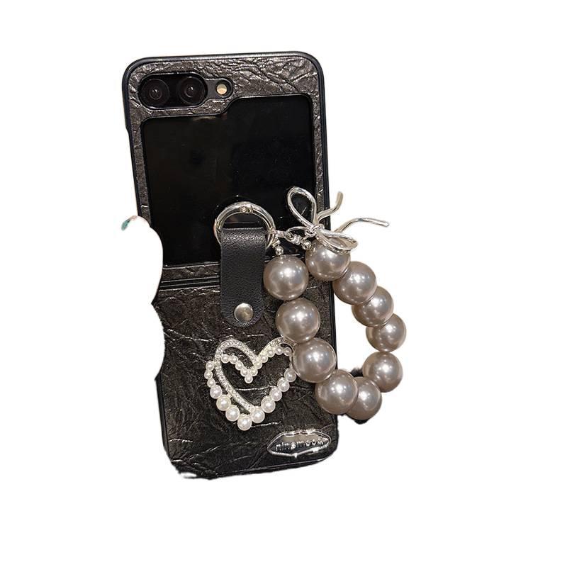 Leather Cover Protective , Texture , Pink , , for Samsung Galaxy Z Fold 6 for On The Go Carry - Image 4