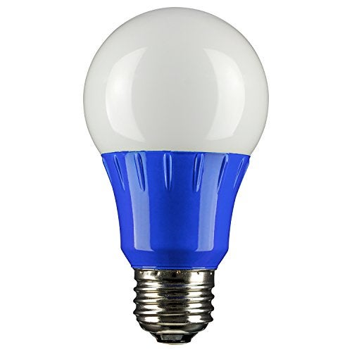 Sunlite 80145 A19 Colored Light Bulb 3 Watts (25w Equivalent), E26 Medium Base, Non-Dimmable, UL Listed, Party Decoration, Holiday Lighting, 1 Count, Blue - Image 2
