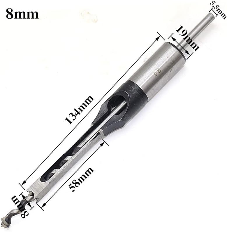 Woodworking Square Drill Bit Hole Saw Power Tool Set Size 8mm - Image 2
