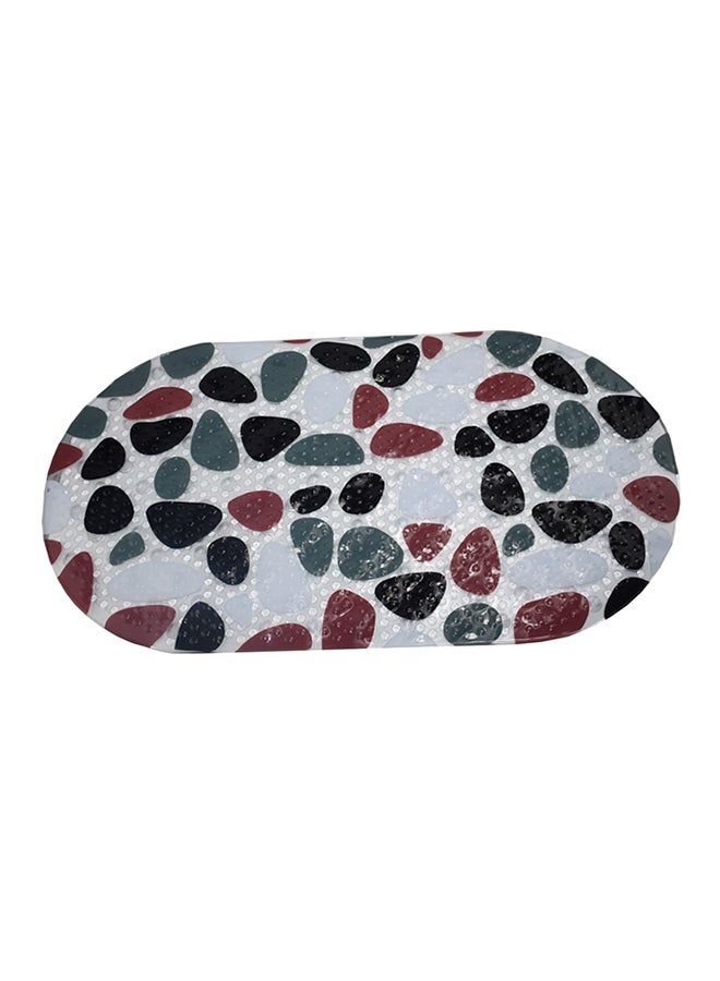 Non Slip Suction Bath Shower Mat White/Black/Green 69x39cm - Image 1