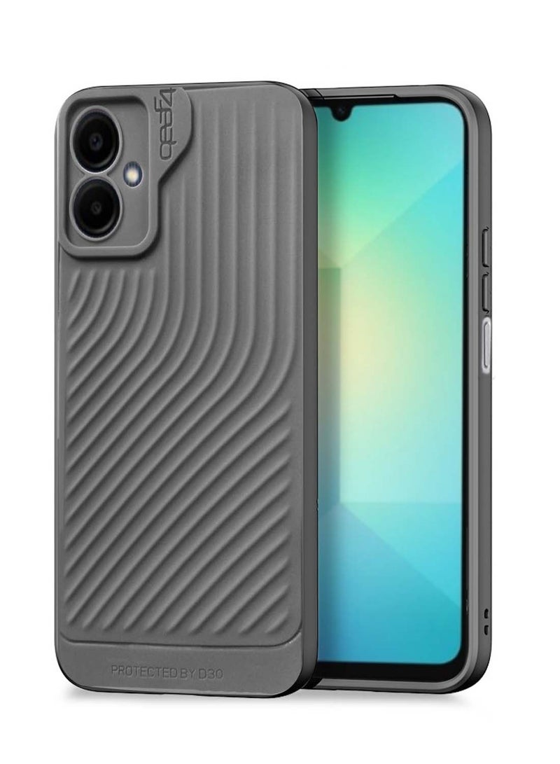 Gear4 Samsung Galaxy A06 4G 2024 Gear4 Soft Liquid Silicone with Wavey Texture Case Cover - Grey - Image 1