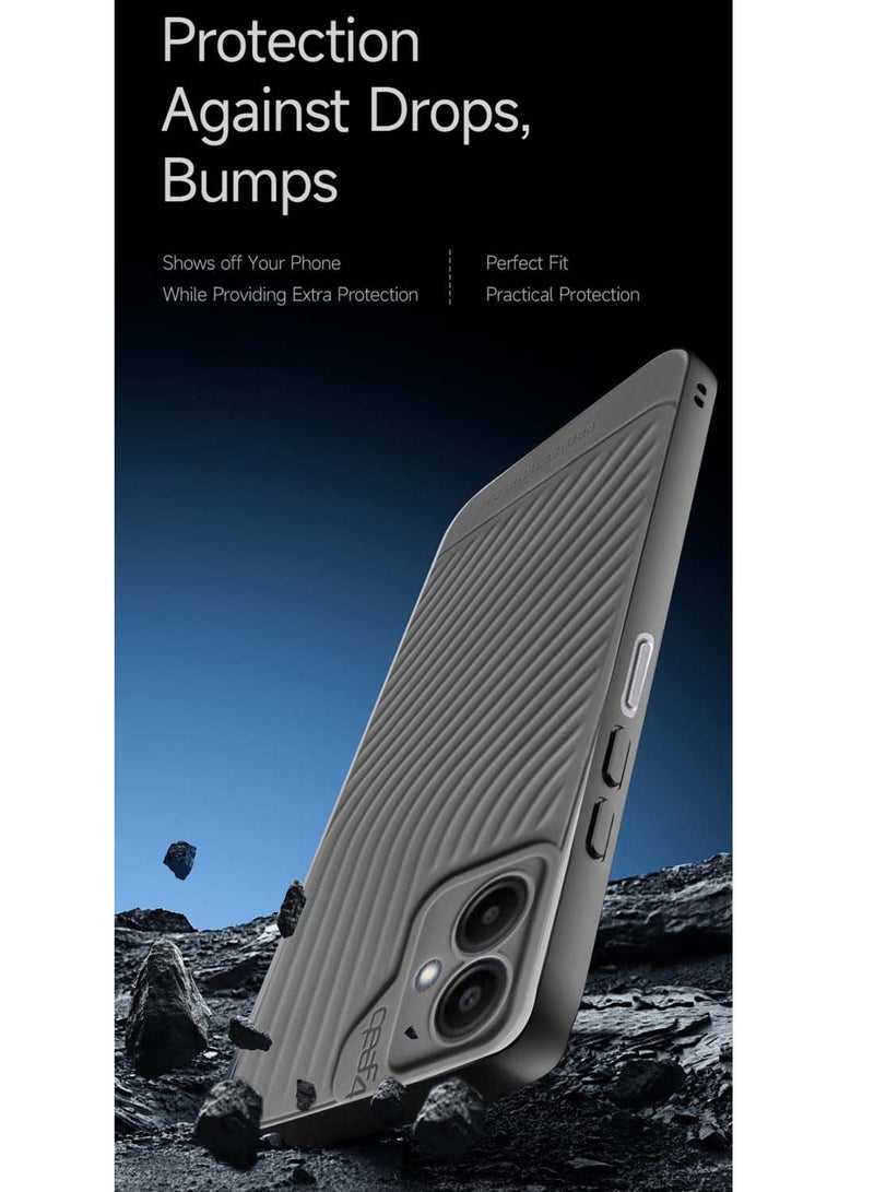 Gear4 Samsung Galaxy A06 4G 2024 Gear4 Soft Liquid Silicone with Wavey Texture Case Cover - Grey - Image 3