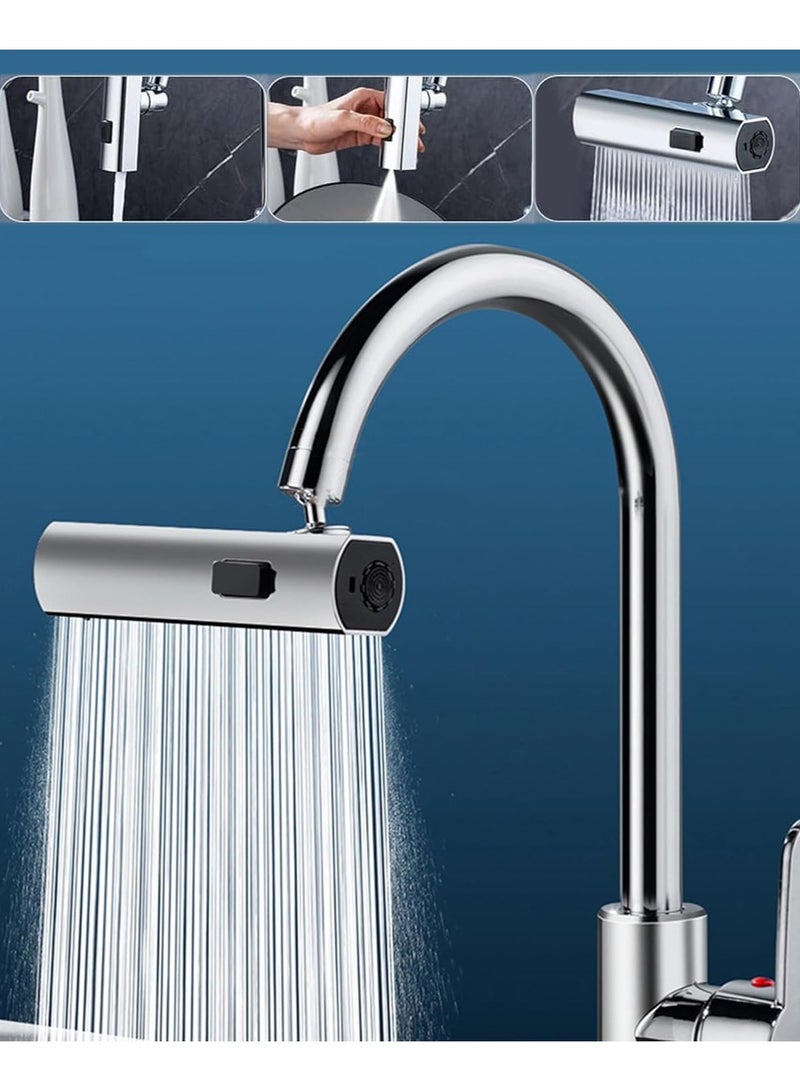 حنفية خلاط جلاكسي 4×1 – دوران 360° وضغط مياه متعدد الأشكال - Image 1