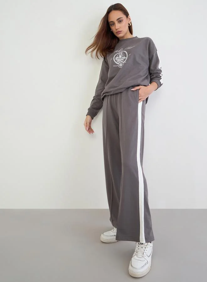 Styli Oversized Regular Length Sweatshirt and Joggers Co-Ords