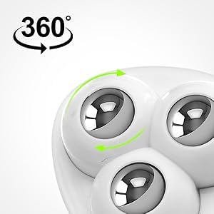 NB Crafted Self Adhesive Small Mini Caster Wheels 360 Degrees Swivel Wheels for Furniture Heavy Duty Steel Ball Caster 200Kg Loading Capacity Easy to Roller for Dining Table Pack of 8 - Image 2