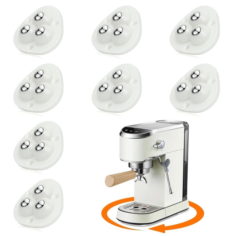 NB Crafted Self Adhesive Small Mini Caster Wheels 360 Degrees Swivel Wheels for Furniture Heavy Duty Steel Ball Caster 200Kg Loading Capacity Easy to Roller for Dining Table Pack of 8 - Image 1