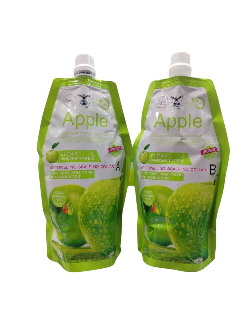 بلاك صبغة عضوية للشعر بالتفاح خالي من الأمونيا بلون  اسود عبوتين 500 مل - Image 4