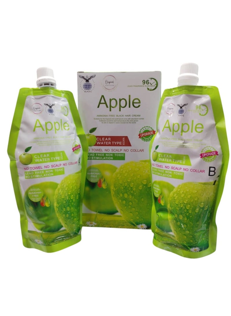 بلاك صبغة عضوية للشعر بالتفاح خالي من الأمونيا بلون  اسود عبوتين 500 مل - Image 3