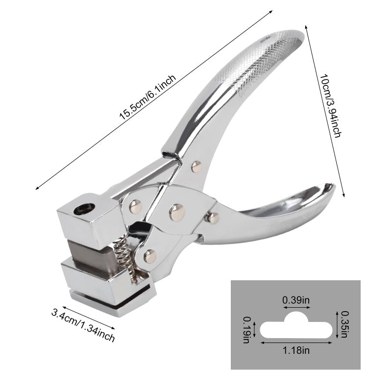 LYHLYA T-Slot Hole Punch Heavy Duty - Handheld Punch for ID Cards, Plastic, Cardstock, Cardboard & PVC - Sharp Visible Blade Edge, Durable Zinc Alloy Construction, Easy Spring Action for Fast, Clean Holes - Image 2