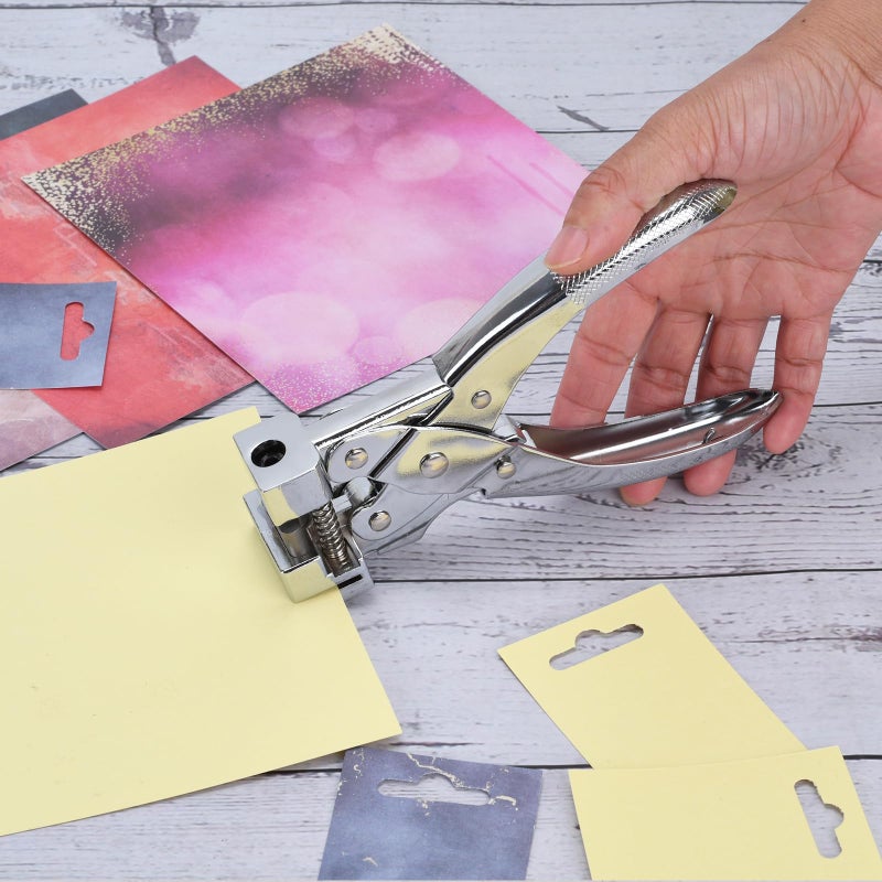 LYHLYA T-Slot Hole Punch Heavy Duty - Handheld Punch for ID Cards, Plastic, Cardstock, Cardboard & PVC - Sharp Visible Blade Edge, Durable Zinc Alloy Construction, Easy Spring Action for Fast, Clean Holes - Image 5