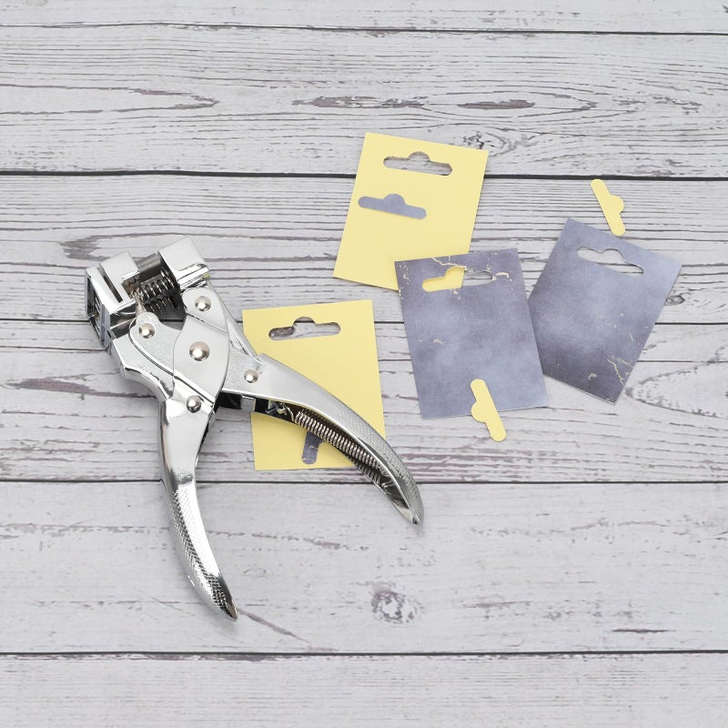 LYHLYA T-Slot Hole Punch Heavy Duty - Handheld Punch for ID Cards, Plastic, Cardstock, Cardboard & PVC - Sharp Visible Blade Edge, Durable Zinc Alloy Construction, Easy Spring Action for Fast, Clean Holes - Image 4