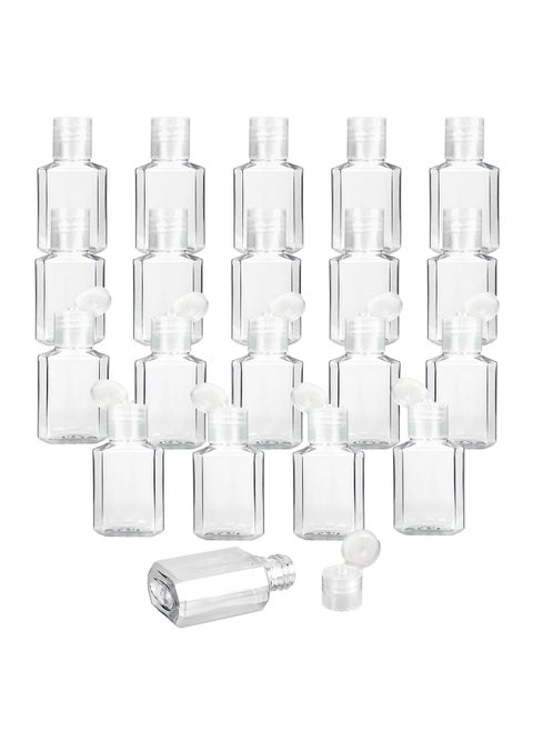 30 Pieces 1 oz Plastic Bottles Clear Travel Bottles with Flip Cap Portable Empty Hand Sanitizer Bottles.