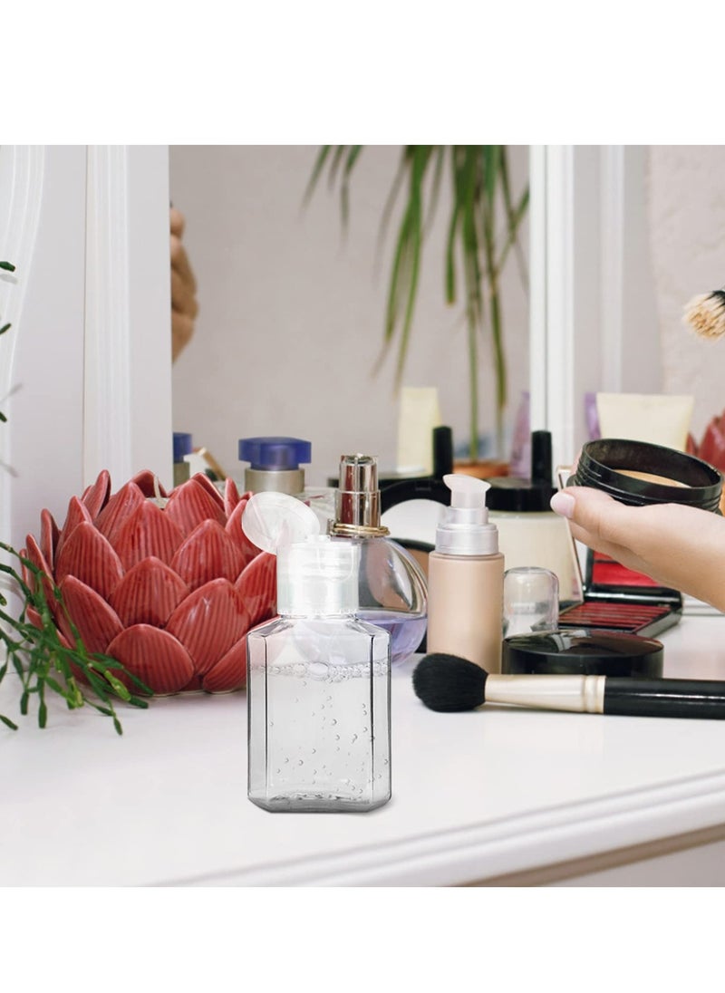 30 Pieces 1 oz Plastic Bottles Clear Travel Bottles with Flip Cap Portable Empty Hand Sanitizer Bottles.