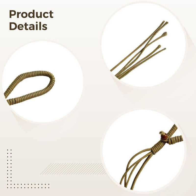 Pre-sale confirmed stock 4 Pcs African Style Craft String, 13.8 in / 35 Cm Natural Plant Fiber Hanging Ropes, 5-Strand DIY Nutshell Rattle Material, Hand Percussion Instrument Strings for Wind Chimes User feedback upgraded quality Easy store & transit build Market mainstream color picks Repeated use resistant selected material KSA standard compatible design Reliable durability Global simple assemble options All governorates deliver Labor saving optimized design Varied size selections Long term storage compatible Replaceable parts Affordable purchase options Budget global standard quality Home & light industrial compatible Globally trusted quality Gulf market trial optimized design Newly stocked local goods Durability enhanced Long use oriented quality Local supply chain stock Popular trusted craftsmanship Globally popular universal design Hardness boosted processed substance - Image 2