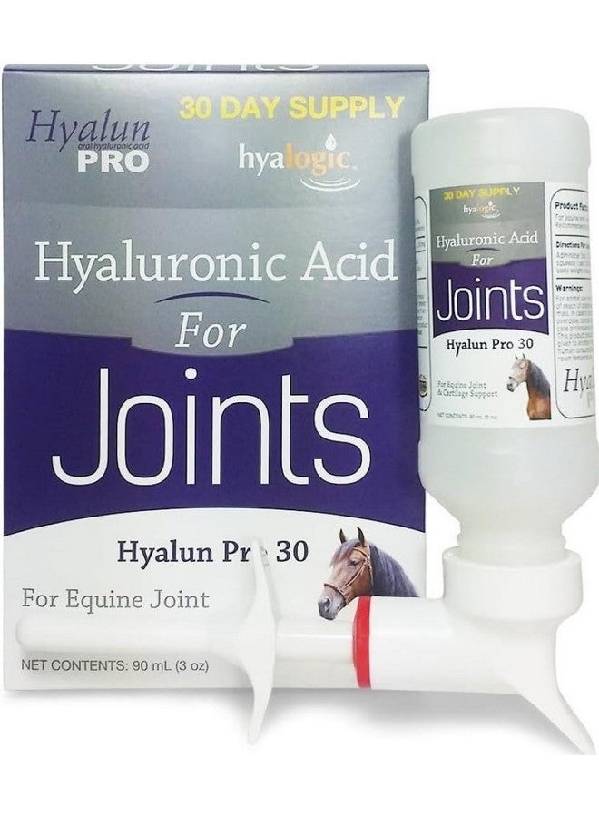 Hyalogic Hyalun Pro 30 - Hyaluronic Acid Joint Support Supplement for Horses - Horse Care Solution with Easy-to-Use Oral Dispenser - Supports Healthy Joints & Cartilage - 30-Day Supply (3oz / 90ml) - Image 1