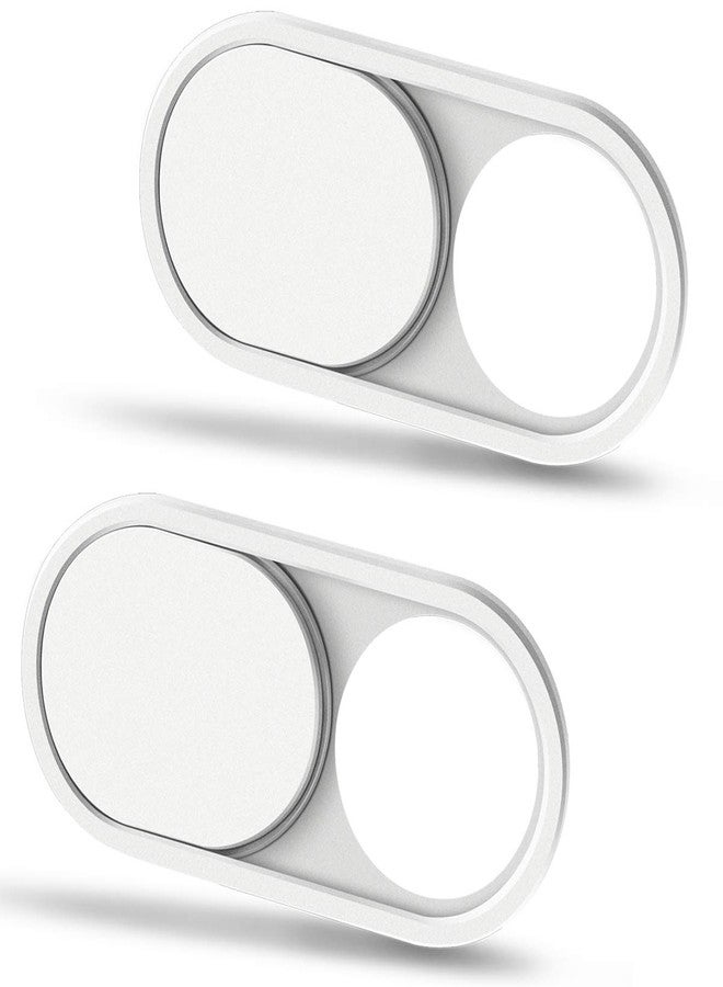 كلاود فالي غطاء كاميرا الويب المنزلق من كلاود فالي، أبيض اللون، بسماكة 0.023 بوصة، غطاء كاميرا الويب لأجهزة ماك بوك برو، ماك بوك إير، الكمبيوتر المحمول، آي ماك، الكمبيوتر المكتبي، الكمبيوتر الشخصي، آيباد، آيفون 8/7/6 بلس، حماية الخصوصية، فائق النحافة [عبوتان] - Image 1