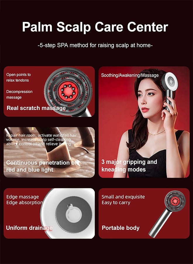 Hair Brush Premium Scalp Massaging Brush with Oil Applicator , Cordless Electric Massager for Scalp & Hair, Shiatsu Massage, Waterproof,Electric Multifunctional Massage Comb, Portable Deep Massager For Hair & Head Relaxation at Home - Image 3