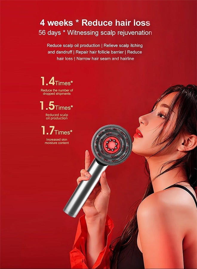 Hair Brush Premium Scalp Massaging Brush with Oil Applicator , Cordless Electric Massager for Scalp & Hair, Shiatsu Massage, Waterproof,Electric Multifunctional Massage Comb, Portable Deep Massager For Hair & Head Relaxation at Home - Image 4