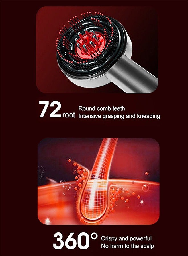 Hair Brush Premium Scalp Massaging Brush with Oil Applicator , Cordless Electric Massager for Scalp & Hair, Shiatsu Massage, Waterproof,Electric Multifunctional Massage Comb, Portable Deep Massager For Hair & Head Relaxation at Home - Image 5
