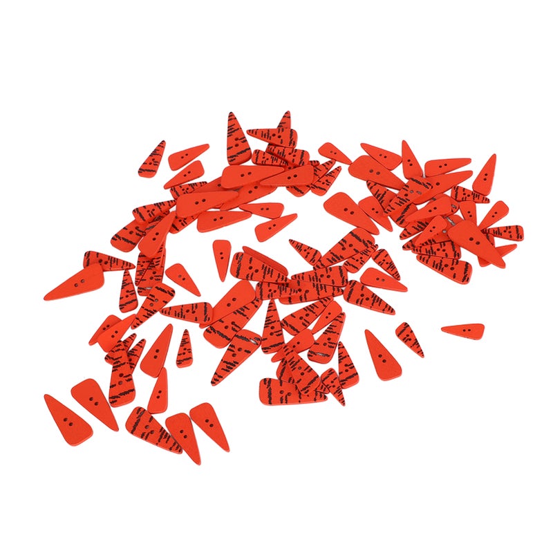 100pcs Orange Carrot Button 4 Sizes DIY Cute Wood Buttons for Crafting Sewing Christmas with 2 Holes Straight - Image 5