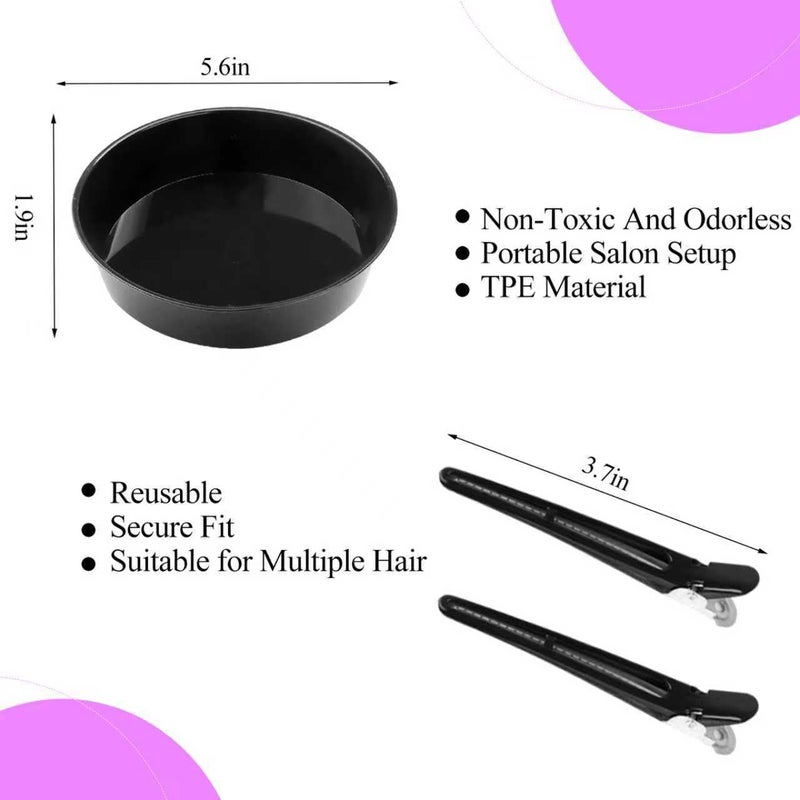 vivinin 19PCS Hair Dye Kit, Hair Coloring Products with Hair Dye Brush, Collapsible Bowl, Clips, Ear Muffs, Disposable Gloves, Scarf, Shower Cap - Image 3