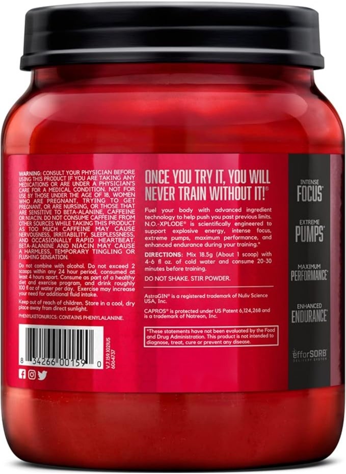 BSN - Bsn No Xplode 60 Servings Grape Flavor - Image 1