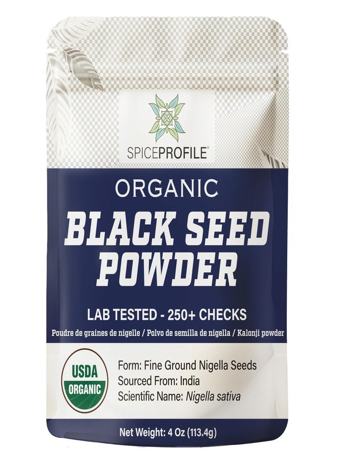 Spice Profile USDA Organic Black Seed Nigella Powder, Lab Tested, Resealable 4 oz Pouch, Nigella Sativa, Kalonji Powder, Polvo de Semilla Negra - Image 1