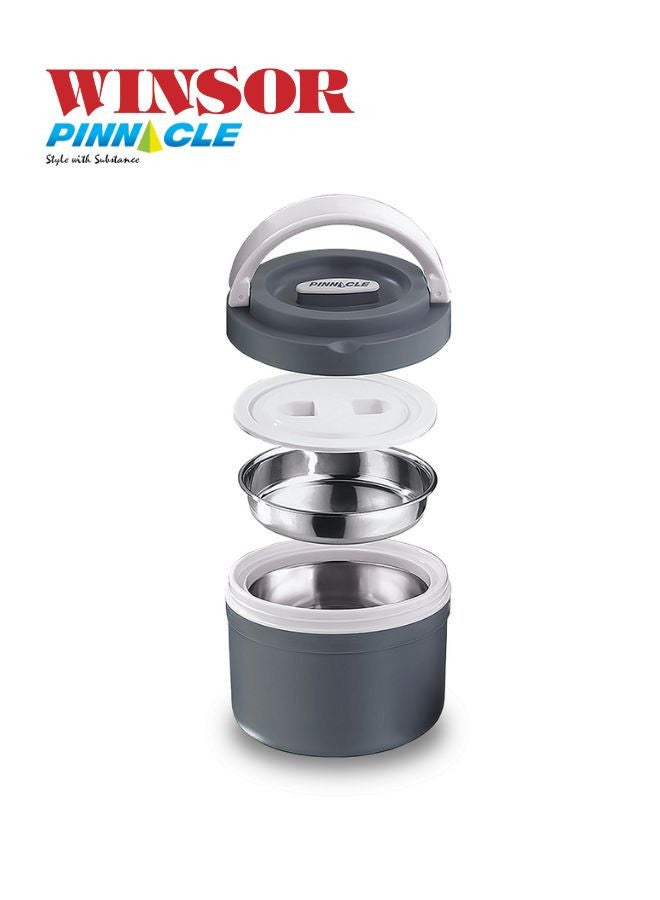 Winsor صندوق غداء وندسور بيناكل برايم 600 مل | صندوق طعام ساخن للأطفال من الفولاذ المقاوم للصدأ | صندوق غداء محمول معزول للمكتب بألوان متنوعة - أزرق | رمادي | أخضر - Image 3