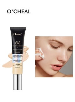 OCHEAL BB Liquid Foundation Color Correcting Long Lasting Maseup Full Coverage Lightweight, Flowlesss&Moisturizing Instant Age Rewind Perfector BB Cream Sunscreen SPF50(02#Natura)  - Image 1