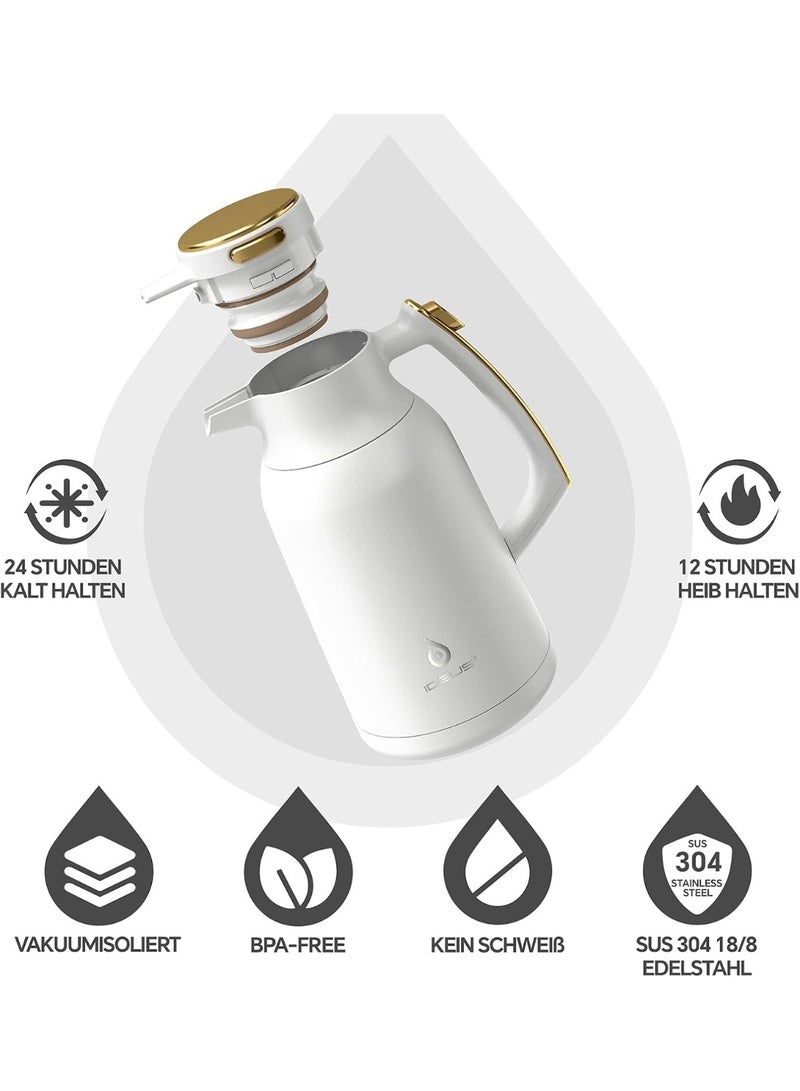 IDEUS 304 Stainless Steel Coffee Pot, Thermos, Large Capacity Teapot, Gift, 2L/67.64oz - Image 2