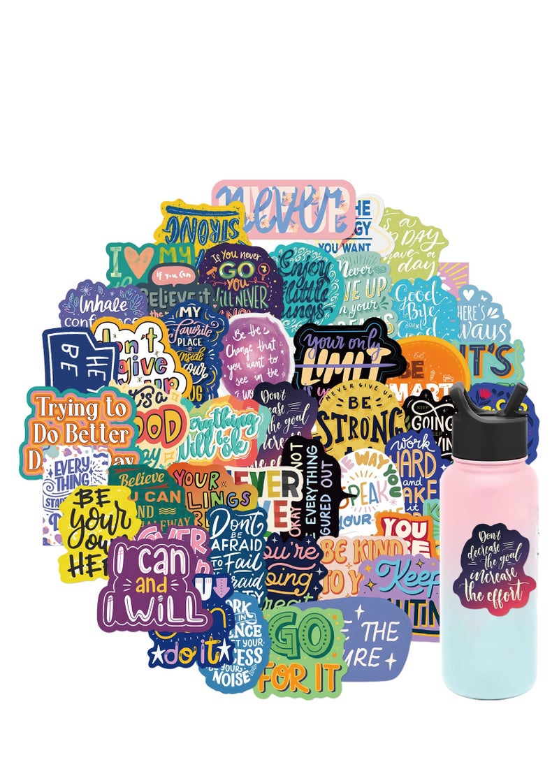 TNGames 50-piece Super Cool and Inspirational English Sticker Set: Waterproof, Reusable, for Multi-scene Decoration - The Perfect Gift for Kids and Teens - Image 1