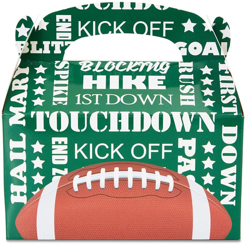 BLUE PANDA Football Snack Bags-24-Pack, 6.15 x 3.55 x 3.5 In, Multicolor Paper Containers - Football Treat Boxes for Birthday & Touchdown Parties - Image 3