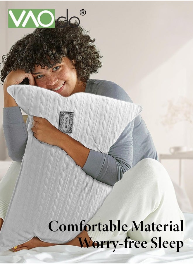 Pillow Core Soft and Supportive Down Velvet Bed Pillow Suitable for Side and Back Sleepers Made of Skin-Friendly Cotton Fabric Breathable Pillow Core