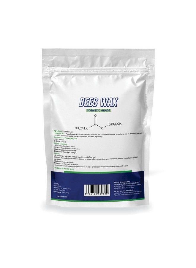 Myoc شمع العسل الخام النقي من الدرجة التجميلية - عامل ترطيب فائق الغنى لجميع أنواع البشرة - خالي من البارابين والسيليكون والزيوت المعدنية والألوان - رائع للعناية بالبشرة DIY والإكسسوارات واللوشن والشموع - 110 جرام - Image 2