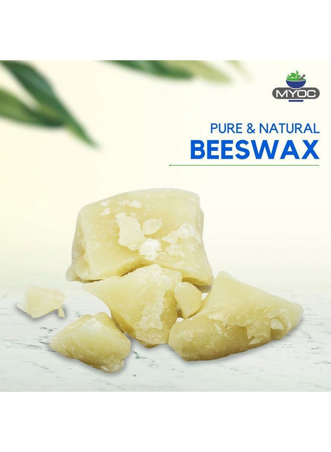 Myoc شمع العسل الخام النقي من الدرجة التجميلية - عامل ترطيب فائق الغنى لجميع أنواع البشرة - خالي من البارابين والسيليكون والزيوت المعدنية والألوان - رائع للعناية بالبشرة DIY والإكسسوارات واللوشن والشموع - 110 جرام - Image 3