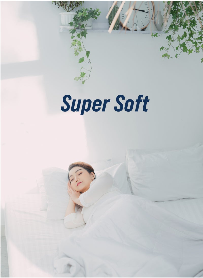 American Linen Double Fitted Sheet 100% Cotton 200 Thread Count Breathable Bedding Sheet Comfortable Bed Sheets For Bedroom  160 x 200 cm White  - Image 4