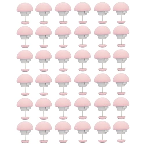 aDai Duvet Pin Duvet Clips | Comforter Clips | Double-Sided Pin Fasteners with Soft Fabric Material | Clips with Long & Short Nails for Duvet Covers, Quilts, Cushions, Curtains | Pink | Pack of 36 - Image 1