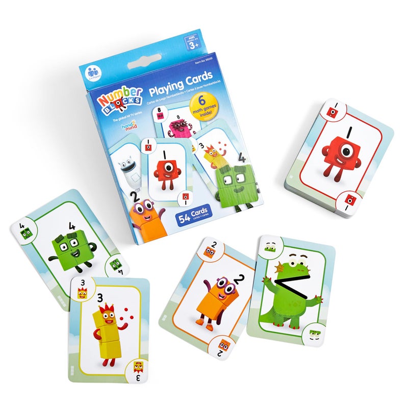 hand2mind hand2mind Numberblocks Playing Cards, Deck of Cards Themed, Preschool Math Games for Kids, Number Toys, Travel Toys for Toddlers 3-5, Kindergarten Learning Activities, Toddler Easter Basket Stuffers  - Image 1