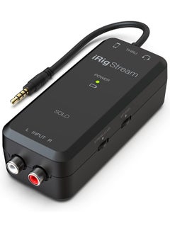 IK Multimedia IK Multimedia iRig Stream Solo - واجهة صوتية للبث المباشر مع مدخل RCA ستيريو ومخرج سماعة رأس مقاس 1/8 بوصة - iOS/Android  - Image 2