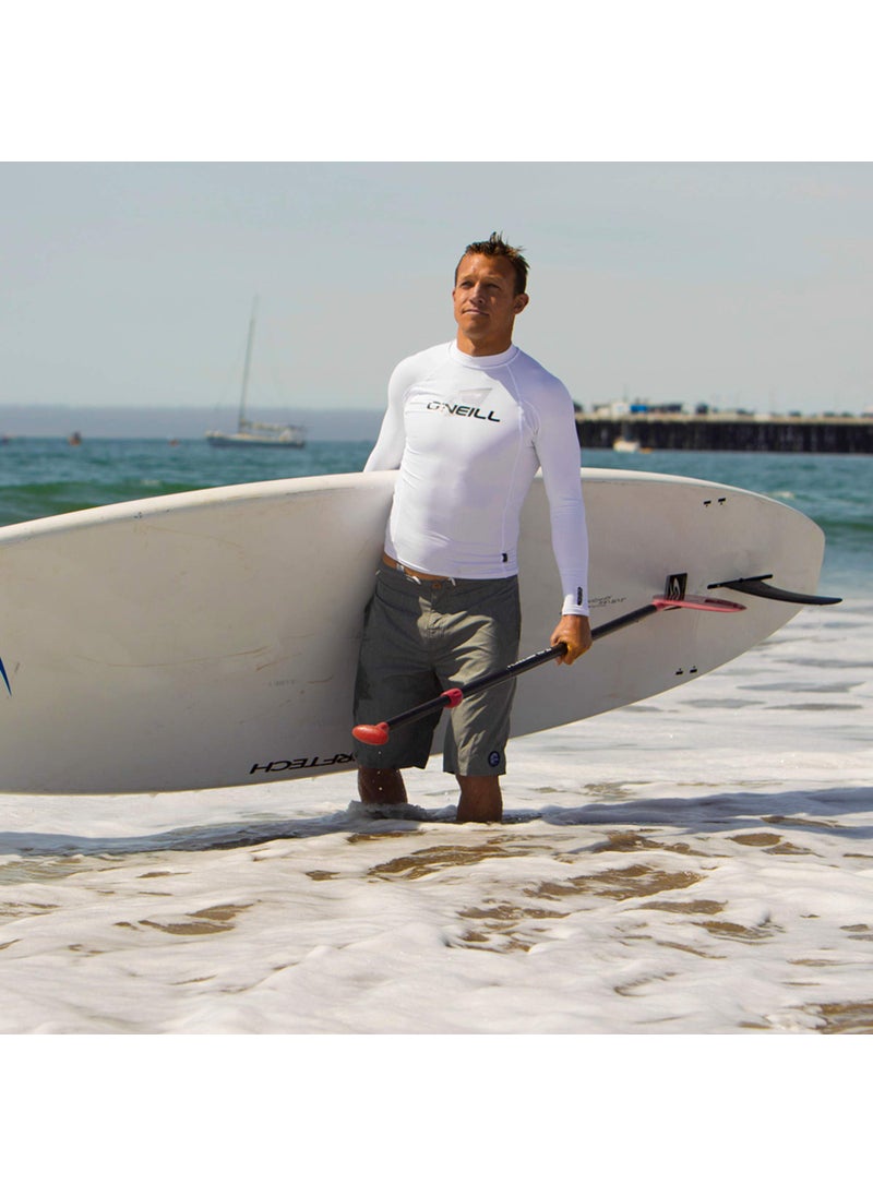 O'NEILL O' NEILL Men's Basic Skins 50+ L/S Rash Guard, White, L  - Image 2