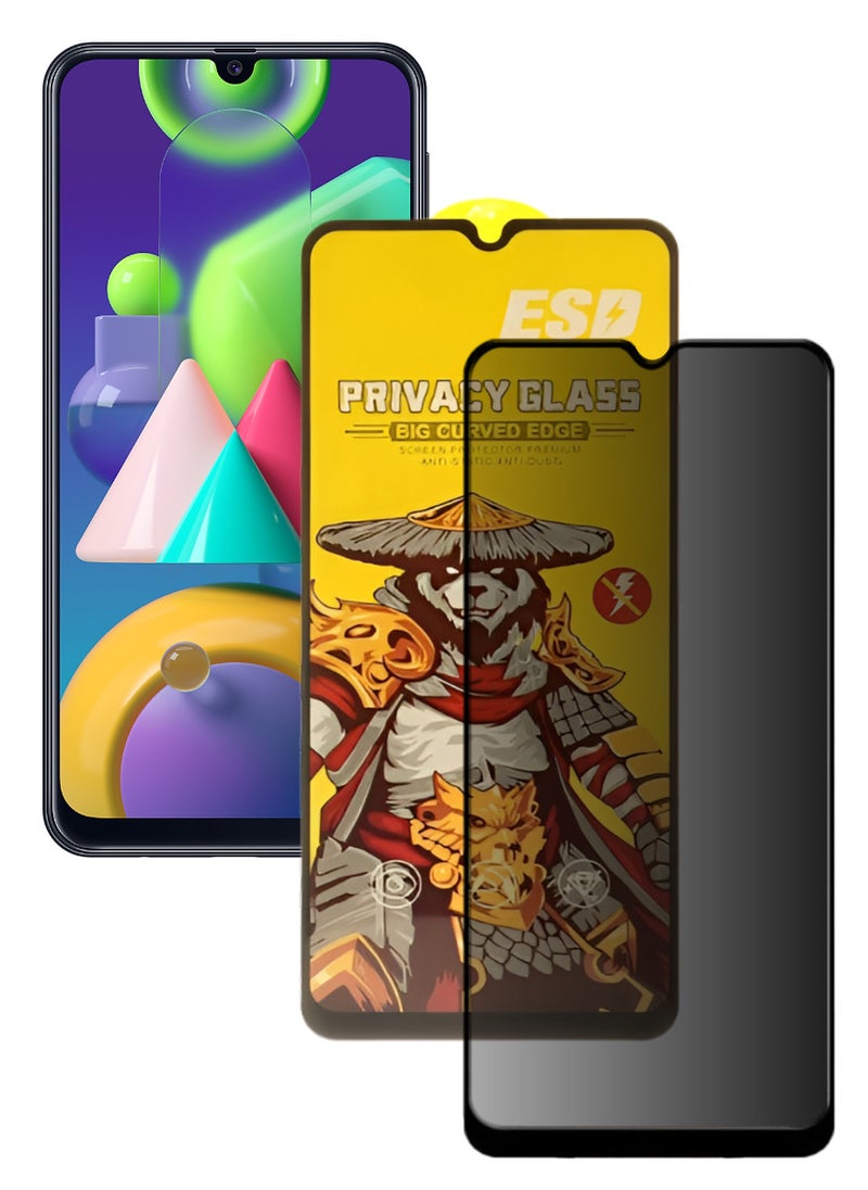 ESD Tempered Dustproof Privacy Glass Screen Protector Compatible For Samsung Galaxy M21 - Image 1