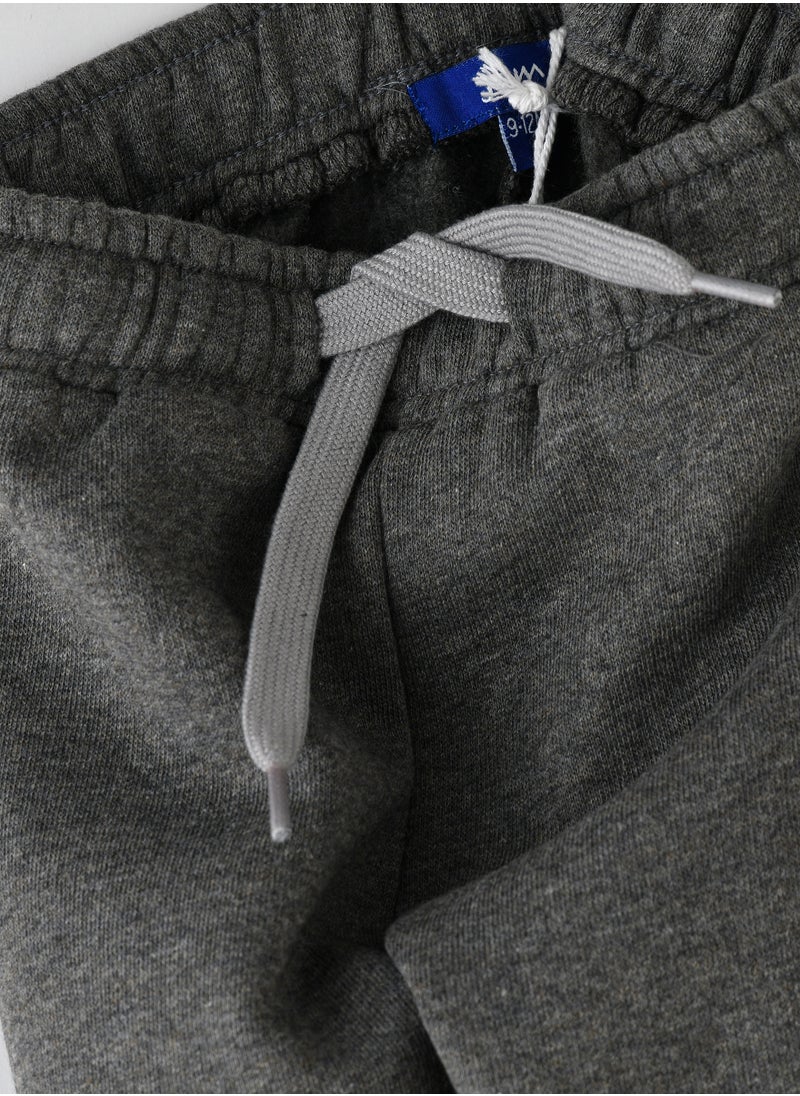 JAM - Boys' Charcoal Grey Elastic Waist Joggers with Drawstring - Image 1