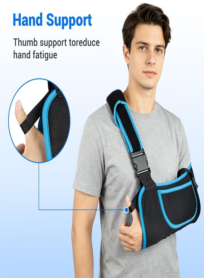 VOPHIA Arm Sling Shoulder Immobilizer for Men & Women - Lightweight Breathable Rotator Cuff Support Brace with Pocket, Fits Left & Right Arms, Ideal for Wrist & Elbow Injuries (Black, Medium) - Image 5
