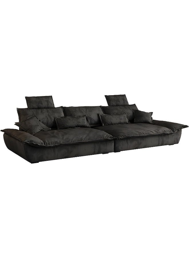 Comfynest Comfynest Loose Back Contemporary Sofa In Dark Gray With Pillow Top Arm  - Image 4