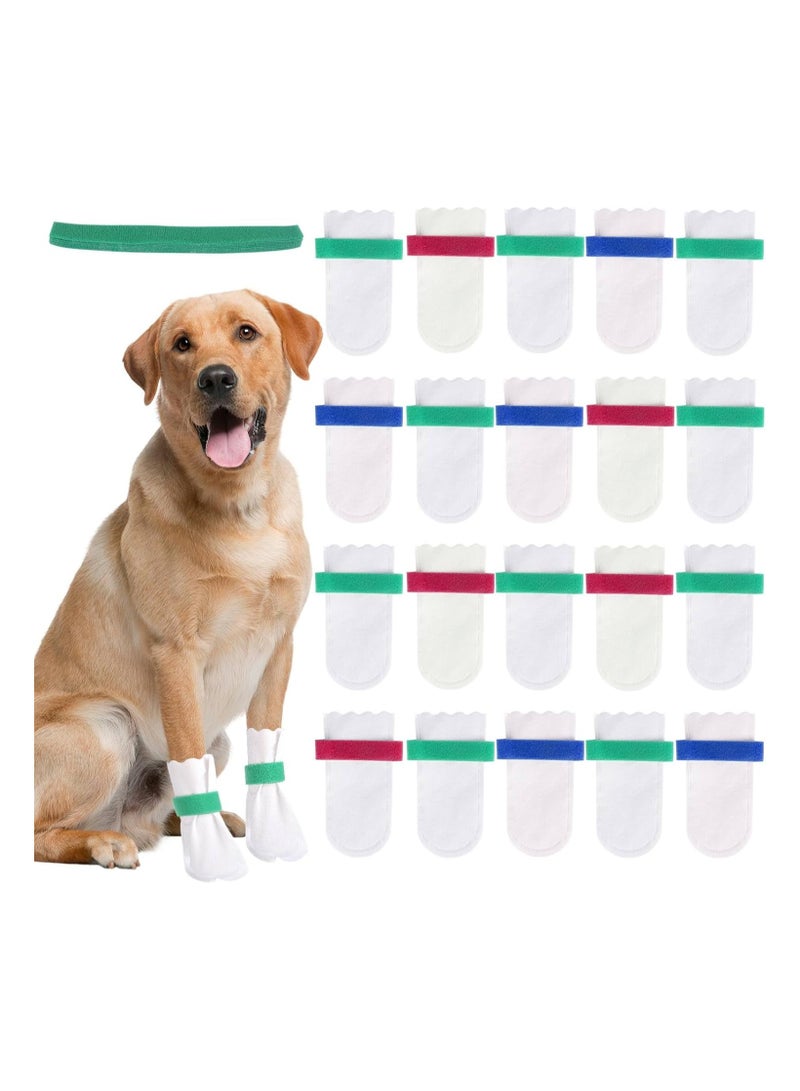 20 Pieces Disposable Dog Paw Protection with Adjustable Velcro, Dog Paw Protectors Socks for Large, Small and Medium Dogs, Disposable Dog Footmuffs for Outdoor and Indoor Walking (S (5-16 lb)) - Image 1