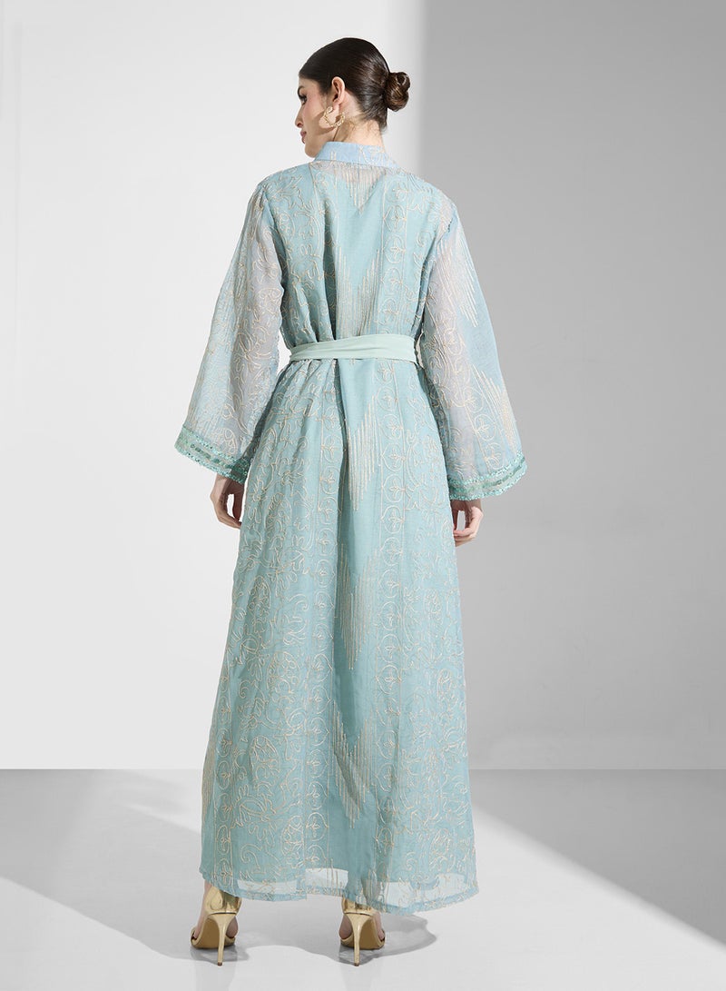 خزانة عباية بياقة شال مفتوحة - Image 2