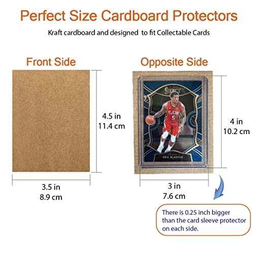 ANSSDO 200 Packs Corrugated Cardboard Sheets, Premium 3.5x4.5 Kraft Cardboard Divider Inserts Bulk Flat for Sport Cards, Trading Cards Shipping Protectors, Mailing (3.5x4.5-200 Pack) - Image 5